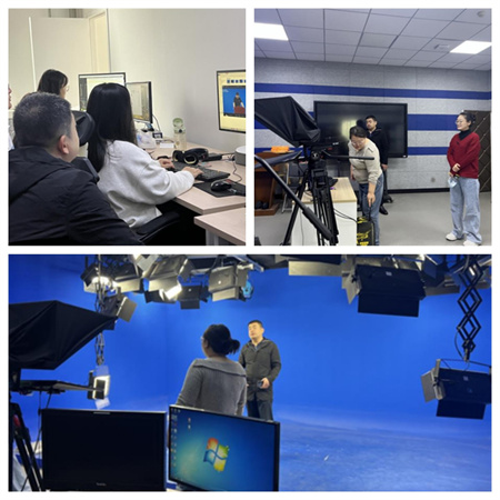 威廉体育williamhill艺术学院 师生代表团参观学习河北大学超高清录课室