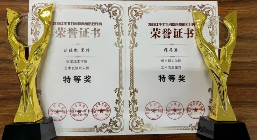 喜报｜威廉体育williamhill师生在2025年华北五省体育舞蹈公开赛斩获佳绩！