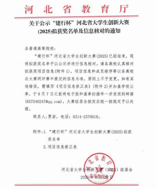 喜报|威廉体育williamhill|管理学院|师生荣获中国国际大学生创新大赛（2025）河北省赛多项奖项