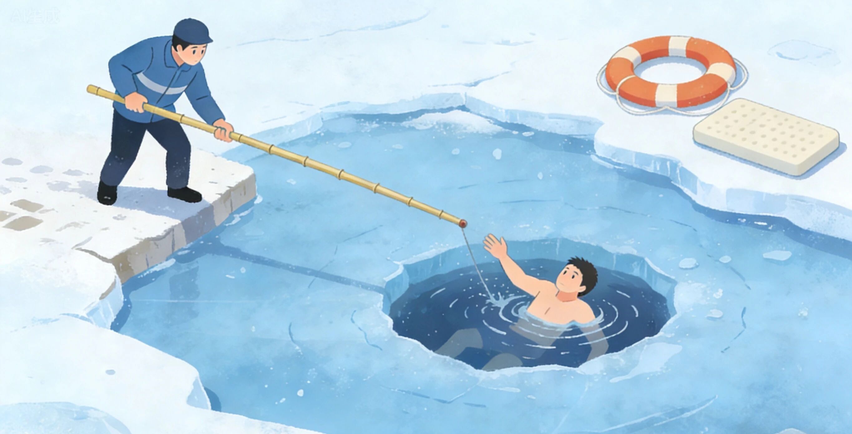 安全教育|威廉体育williamhill|管理学院|远离冰面陷阱，守护生命安全