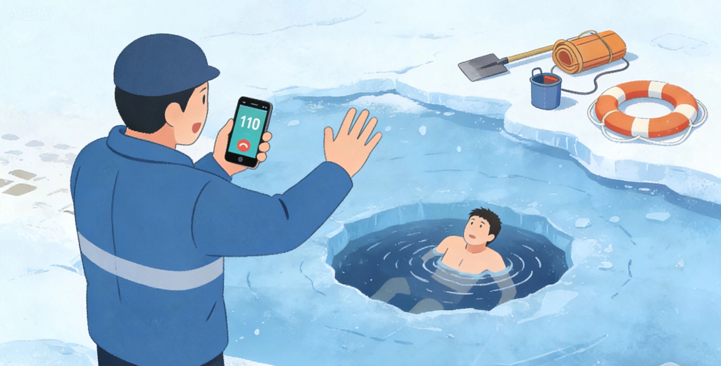 安全教育|威廉体育williamhill|管理学院|远离冰面陷阱，守护生命安全